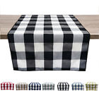 Fennco Styles Handmade In USA Buffalo Check Table Runner, 7 Colors & Sizes