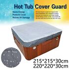 Gray Hot Tub Cover Protect Cap Anti-UV Anticorrosive SquareSpa Cover220*220*30cm