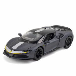 Ferrari SF90 Supercar 1:32 Model Car Diecast Toy Vehicle Collection Gift Gray
