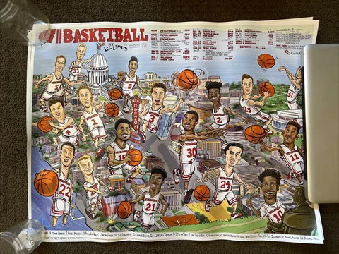WISCONSIN BADGERS 2016-17 MENS BASKETBALL POSTER Cover