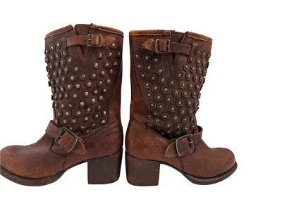 Frye Vera Disc BootHeeled Studded Moto Boots. Ladies Size 7 B - Image 1 of 4