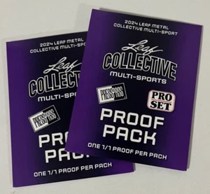 TWO 2024 Leaf Collective Multi-Sport Proof Sealed Packs Each With 1/1 Proof Card - Picture 1 of 1