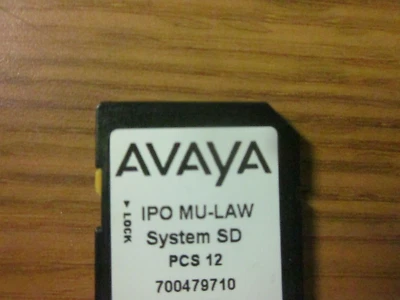 AVAYA IPO MU-LAW PCS12 SYSTEM SD Card Avaya IP 500 V2 700479710 - Image 1 of 3