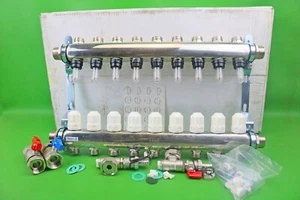 Reliance Premium 9 Port Stainless Steel UFH Manifold MANA450509 (D805) - Picture 1 of 5
