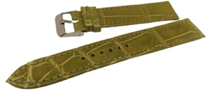 Bracelet montre en 18mm modèle classique en crocodile vert - Imagen 1 de 1