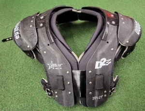 Douglas M50-XL D2 FootBall Shoulder Pads XL 20-21” Black w/ Buckle Straps - Picture 1 of 10
