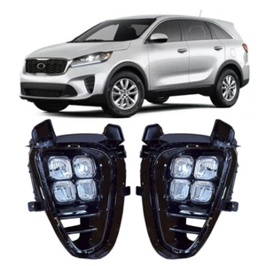 For Kia Sorento 2018 2019 2020 DRL LED White Fog Light Front Bumper Lamp Pair - Bild 1 von 12