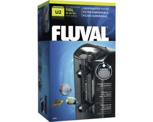 Aquarium-Innenfilter Fluval U2 kompl mit Filtermedien ca. 400 l / h für Aquarium
