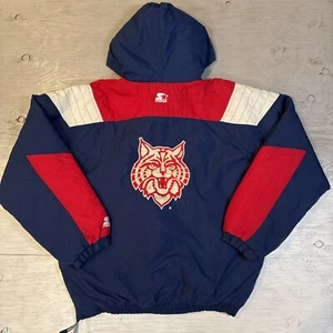 VTG 90s Starter NCAA University Of Arizona Wildcats Pullover Hooded Jacket XL - Picture 1 of 24