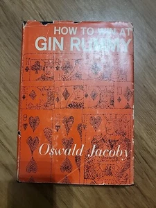 Rare Vintage How To Win At Gin Rummy - Oswald Jacoby - 1959 hardcover - Picture 1 of 8