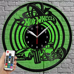 LED Clock Hotwheels Vinyl Record Wall Clock Led Light Wall Clock 3942 - Picture 1 of 11