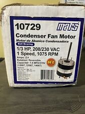MARS 10729 Outdoor Condenser Fan Motor 1/3HP 1075 RPM 208/230VAC 1 SPEED