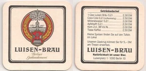 Luisen-Bräu, Berlin (GHB) - alter Bierdeckel "DM-Preisliste" - Imagen 1 de 1