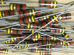 ALLEN BRADLEY RCR32G202JS 20.2 Ohm, 5 %, 1W, Carbon Comp Axial Resistor (2 PCS) - Picture 1 of 2