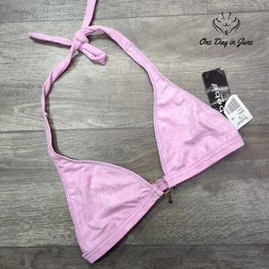 bebe Reversible Halter Bikini Top Size L - Picture 1 of 4