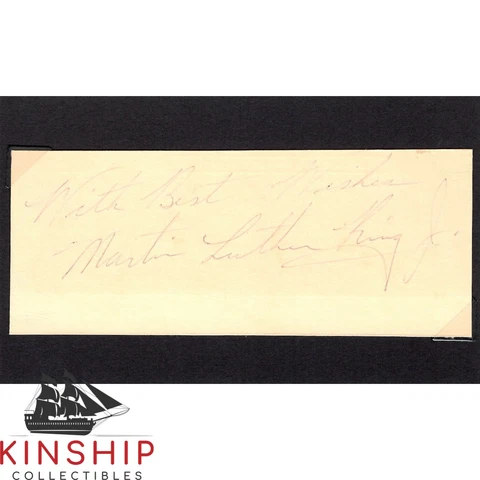 Martin Luther King Jr signed Cut JSA LOA Inscribed Auto Rare d.1968 Z937 Cover