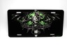Mako Aluminum Space X Dragon Art Vanity License Plate – Front Bumper Tag (Red)