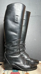 Women's ARIAT Ravello Italy Black Leather English Riding Boots Sz. 8M Excellent! - Picture 1 of 13