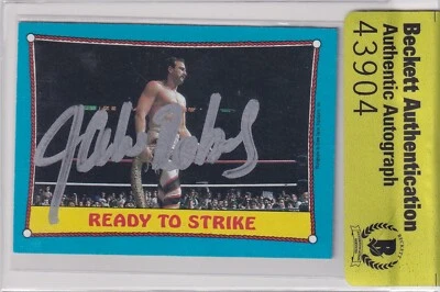 Tarjeta firmada por Jake The Snake Roberts 1987 1st Topps WWF #24 CERTIFICADO DE AUTENTICIDAD BAJO WWE autógrafo Foto 1 de 4