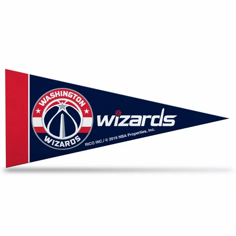 6 Washington Wizards Mini Pennants. . Felt. 4" x 9"   #802 Cover