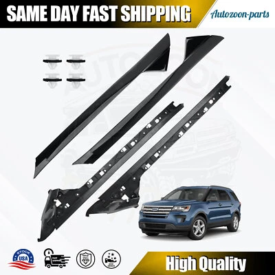 Par de molduras de pilar parabrisas interior y exterior para Ford Explorer 2011~2019 Foto 1 de 4