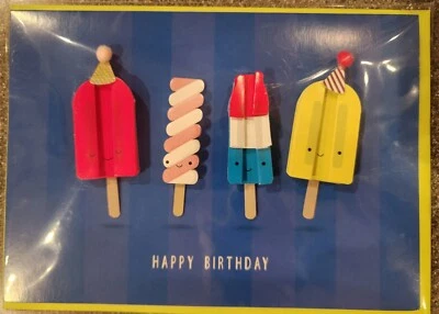 Happy Birthday Card! Popsicle! Hope your day is a special treat! Burgoyne NEW - Image 1 of 2