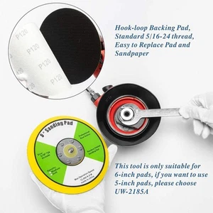 Air Powered Sander Zinc Alloy Operation Fast Polishing 5in Air Random Orbital S❀ - Picture 1 of 24