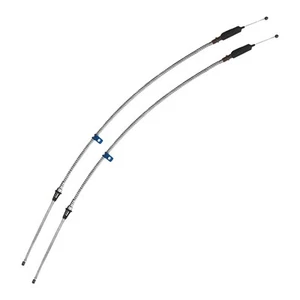 Par de cables de emergencia de freno de estacionamiento trasero de acero inoxidable Chevrolet Impala 1958-64 - Imagen 1 de 8