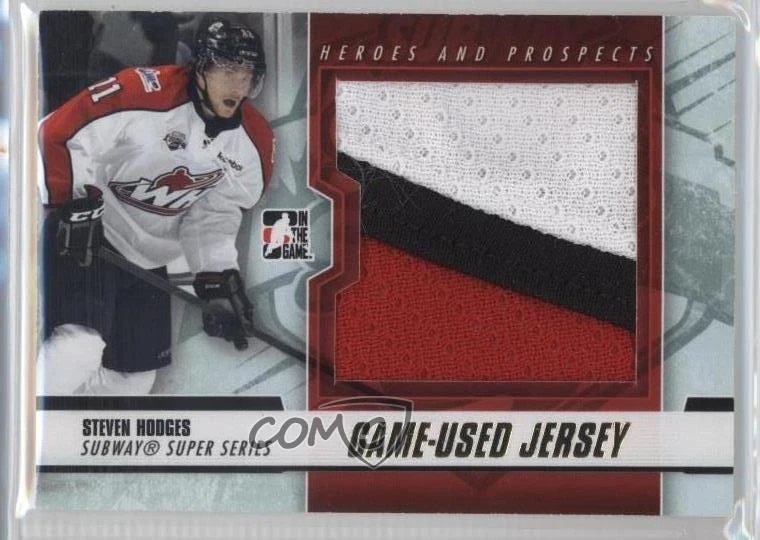 2012-13 ITG Heroes and Prospects Gold Jersey Steven Hodges #SSM-25 - Image 1 of 2