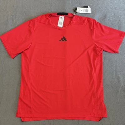 Adidas D4T футболка обучение футболка мужчин большой красный JY6341 Climacool производительности новый с Ярлыками - Изображение 1 из 4