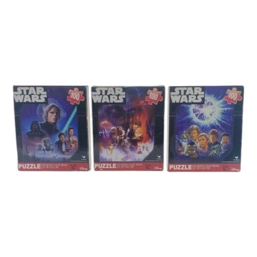 Rompecabezas Disney Starwars Cardinal 100 piezas lote de 3 Foto 1 de 4