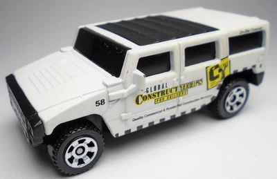 2019 MATCHBOX HUMMER H2 SUV CONCEPT GLOBAL CONSTRUCT TECH'S WHITE DIECAST 2 5/8" - Image 1 of 4