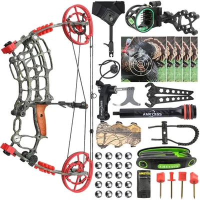 Archery Dual-use Compound Bow Ball 30-60lbs Short Axis Bow Hunting Target RH LH - Image 1 of 4