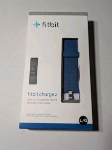 NEW Fitbit Charge 2 Classic Accessory Band Sz Large Navy Blue BAND ONLY - Picture 1 of 7