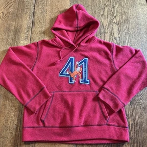 Vtg Y2K Curious George Fleece Hoodie Kids Large Embroidered Felted Appliqué - Picture 1 of 14