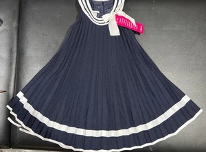Bonnie Jean Toddler Girls  Navy and White Sailor Dress Size 4T - Picture 1 of 8