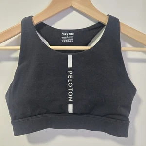 Sujetador Peloton Here Now Cuello Alto Negro Blanco Talla S Copas Extraíbles Espalda Corredora - Imagen 1 de 4