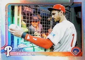 2025 TOPPS CHROME REFRACTOR IMAGE VARIATION SP #208 TREA TURNER PHILLIES - Picture 1 of 2