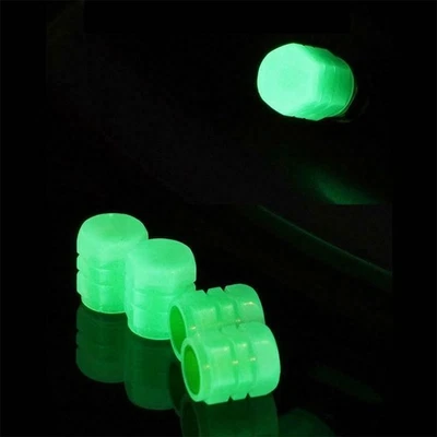 Glowing Valve Cap for Car Tire Luminous Dust Cover for Bicycles (4 Pieces) - Image 1 of 4