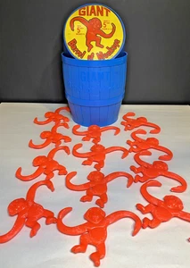 Vintage 1966 Lakeside Toys Giant Blue Barrel of Monkey's Complete (12)  #8303 - Picture 1 of 16