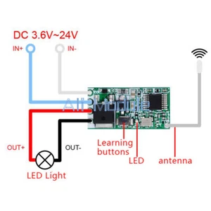 Interruptor de control remoto inalámbrico universal receptor relé RF 433 Mhz 1CH NUEVO - Imagen 1 de 6