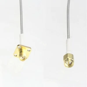 SMA male/female 4-Flange RG405 .086" Flexible Semi-Rigid extension Jumper 4~40" - Picture 1 of 4