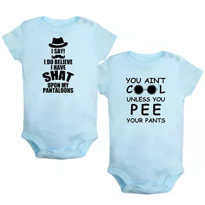 I Have Shat Upon My Pantaloons &You Pee Your Pants Romper Baby Bodysuit Jumpsuit - Picture 1 of 38