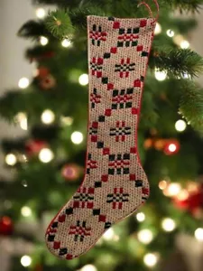 Medias Cobertor Navidad Primitiva Hechas a Mano EE. UU. 12” - Imagen 1 de 10