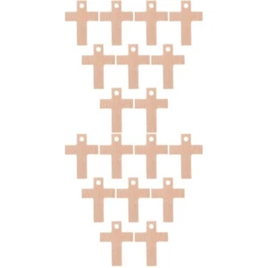2 Count Wooden Pendant Miss Crosses for Jewelry Making Key Charm - Zdjęcie 1 z 12
