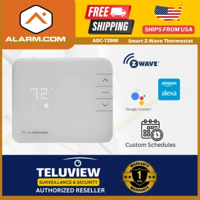 Alarm.com ADC-T2000 Smart Thermostat with Z-Wave Compatibility Custom Schedules - Image 1 of 4