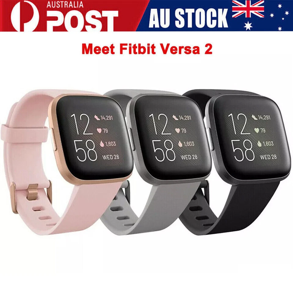 Fitbit Versa 2 Smart Watch Fitness Health Heart Rate Monitor Activity Tracker AU - image 1 of 4