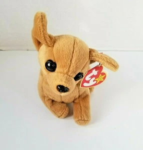 TY Beanie Baby Tiny 1999 Brown Chihuahua Dog Puppy With Tag Plush Toy - Picture 1 of 5