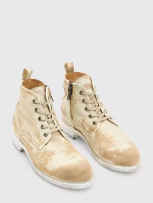 Botas de couro de renda para moto coleção John Varvatos US$ 9998 novas em folha 9 - Imagem 1 de 4