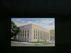vtg Postcard-Meridian, Mississippi - Post Office - not posted - Picture 1 of 2